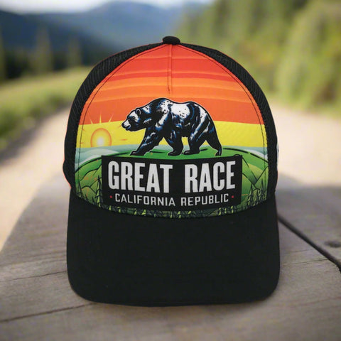 Great Race California Bear Technical Trucker Hat