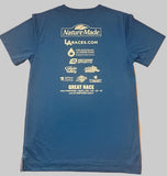 Royal blue men’s Great Race short sleeve running shirt