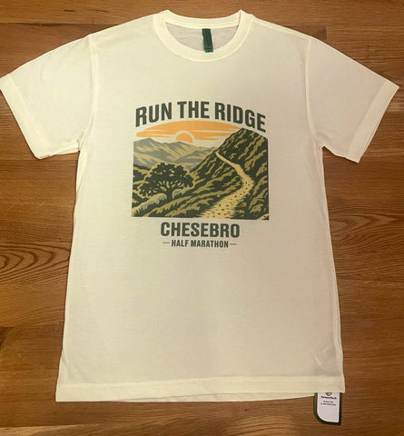 Chesebro Half Marathon Run the Ridge Tee - Sage or Natural